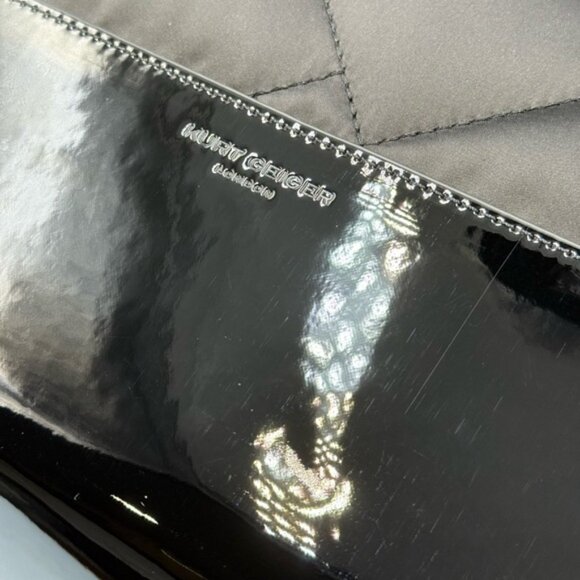 🆕 KURT GEIGER LONDON 🧿 NWT Recycled Drench Square Shopper Tote Bag, All Black - Picture 16 of 16